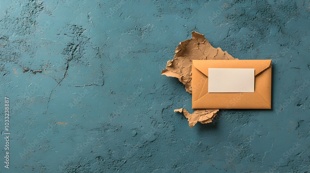 Aufkleber open envelope with a blank note inside symbolizing an unspoken apology and the unspoken communicatio
