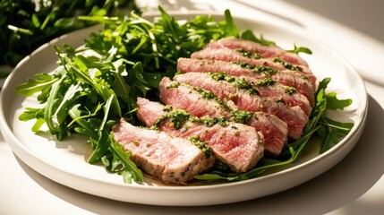 Sophisticated Vitello Tonnato Presentation on Plate