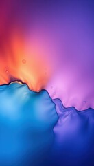 Obraz premium a close up of a colorful liquid substance with a blue background