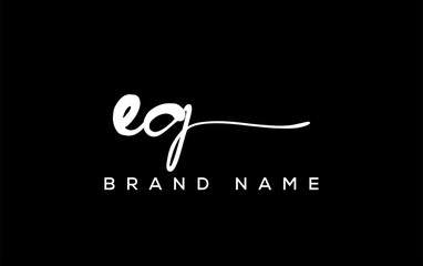 EG letter beauty handwriting vector logo.