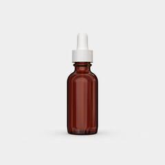 serum bottle mockup with a white background