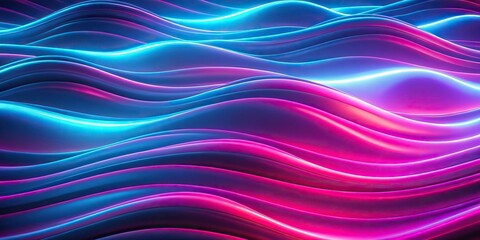 Obraz premium abstract background with neon waves in pink and blue