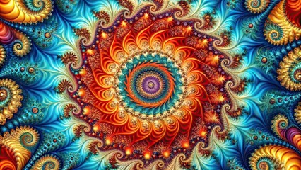 Abstract background with swirling kaleidoscopic currents macro