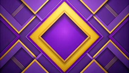 Abstract background with purple and yellow square geometrical shapes