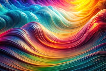 Abstract background with wave pattern in bright mixed colors and noise texture