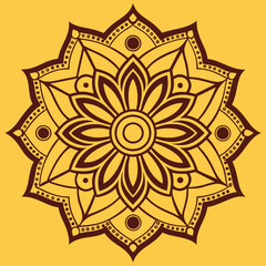Mandala art design line art vector