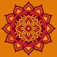 Mandala art design line art vector
