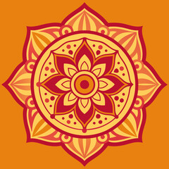 Mandala art design line art vector