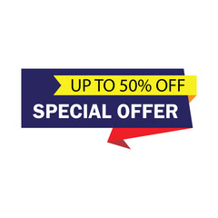 Special offer vector design template, Sale Banner tag, special offer discount label, Limited time special offer banner for marketing promotion, retail, store, Mega sale
