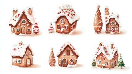 Christmas gingerbread house in snow town,Cookie and candy house with christmas tree,holiday greeting season,gift for Christmas day,Merry Christmas,happy new year concept,copy space.