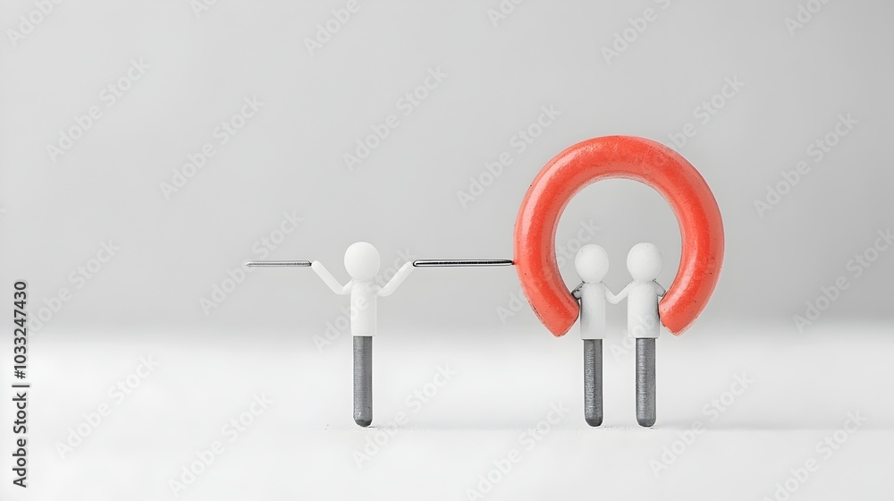 Poster Two magnets positioned slightly apart conveying the tension and potential energy ready to be resolved in a captivating minimalist geometric abstraction