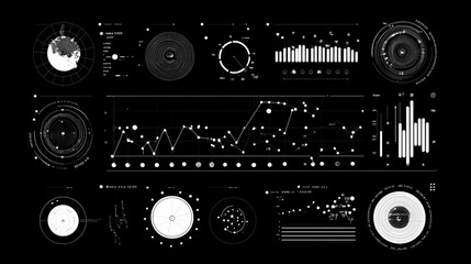 Futuristic Dashboard with Data Visualizations