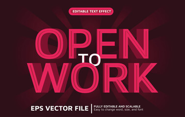 Editable Text Effect with Red Thick Style