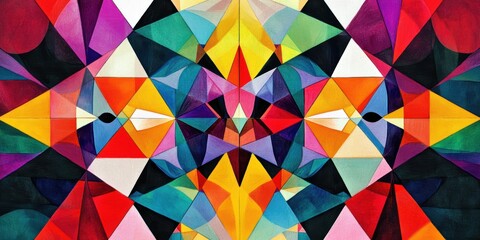 Fototapeta premium Abstract colorful geometric pattern.