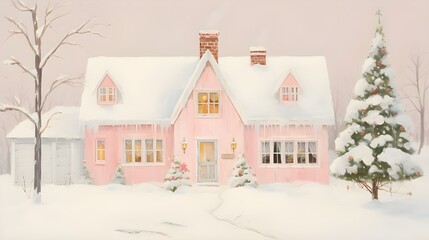 house in the snow