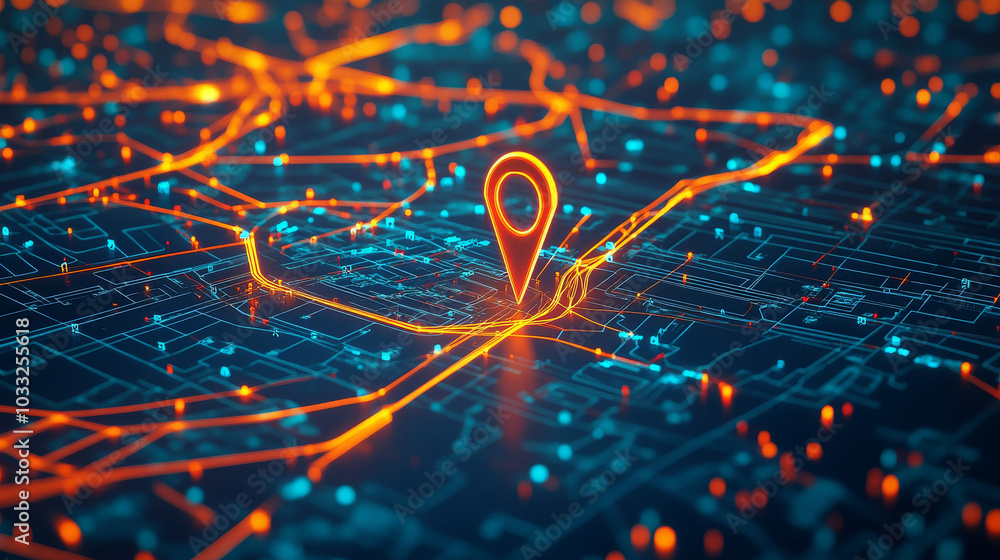 Poster gps navigation technology helps you find your way using a map. it shows you the roads and tells you 