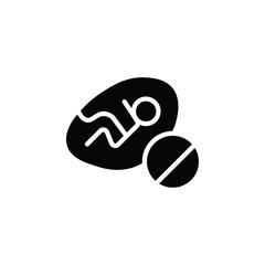 Abortion of fetus icon web design in vector