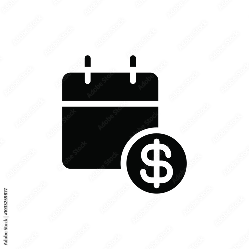 Poster annuity due icon web design in vector