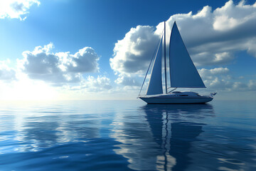 Obraz premium Sailboat watercraft vehicle yacht