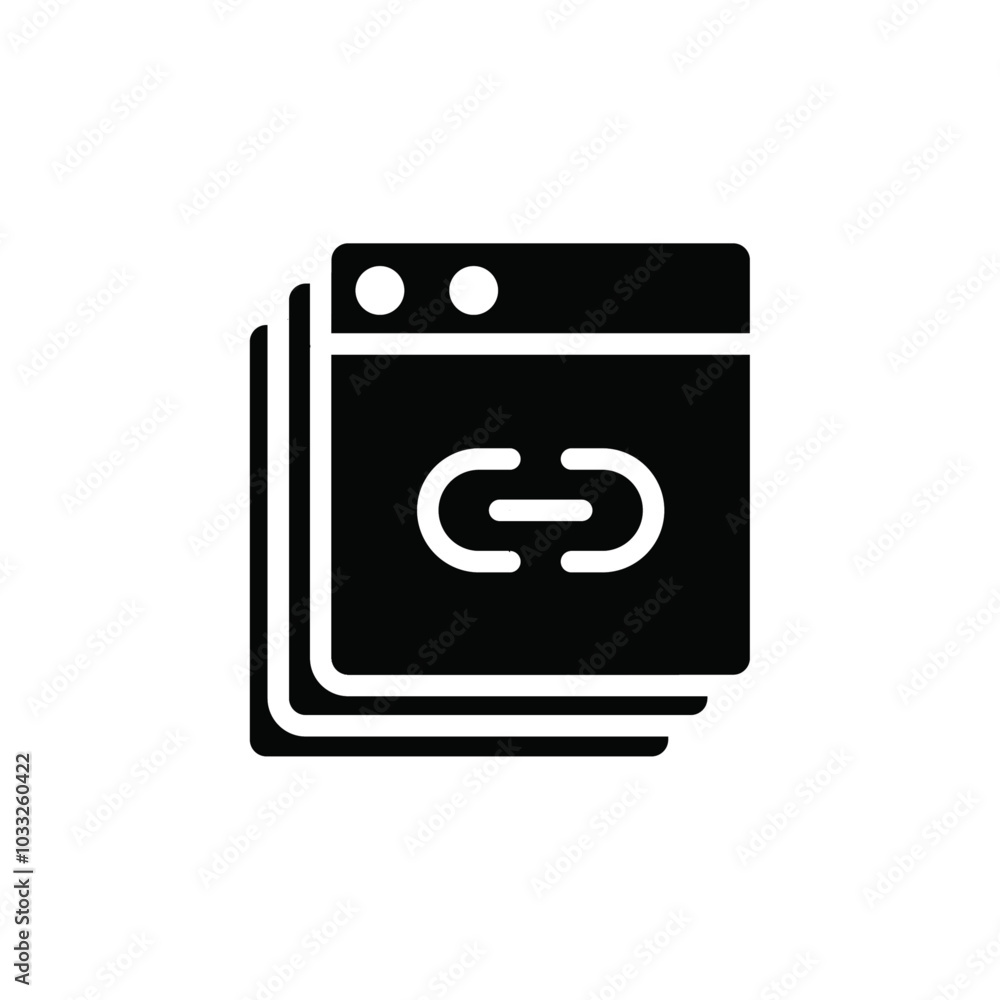 Poster Backlink icon web design in vector