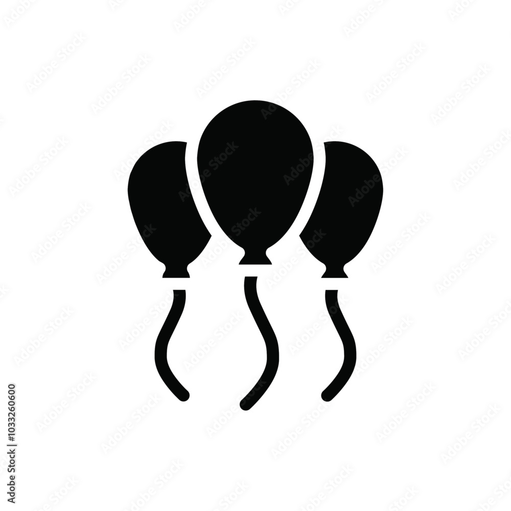 Poster balloon icon web design in vector