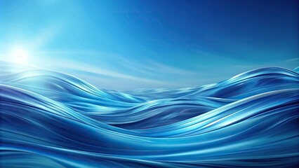 Abstract blue waves on soft blue background with water blue combination