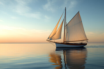 Fototapeta premium Sailboat watercraft vehicle yacht