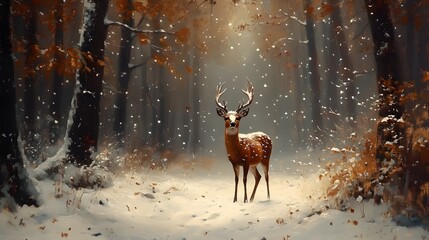 deer in the woods