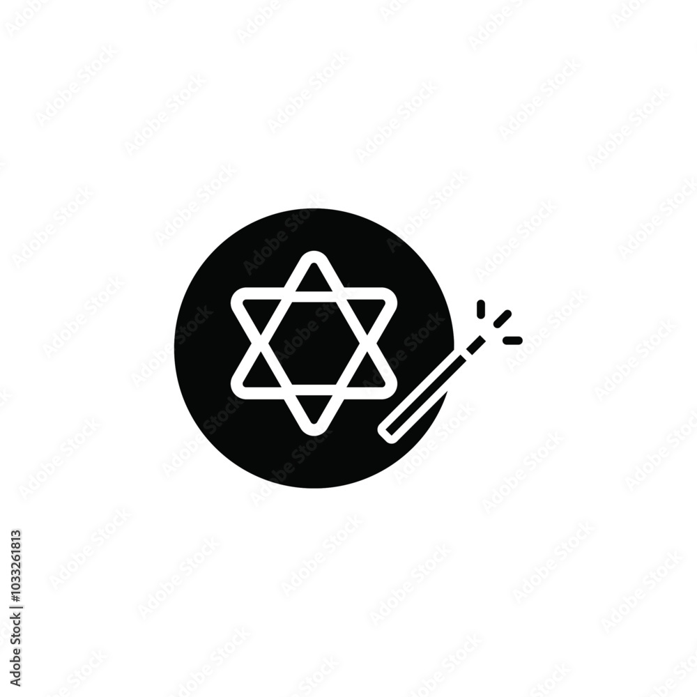 Poster black magic icon web design in vector