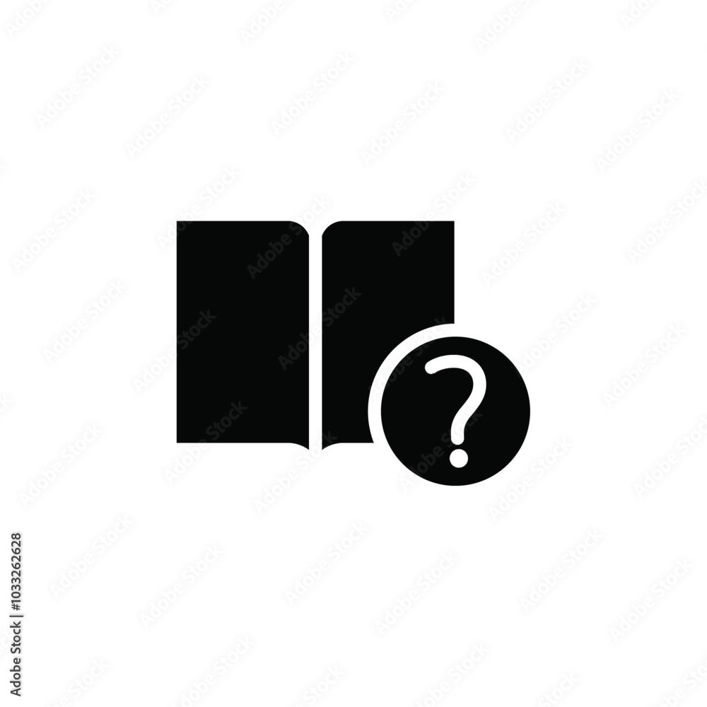 Poster book with question mark icon web design in vector