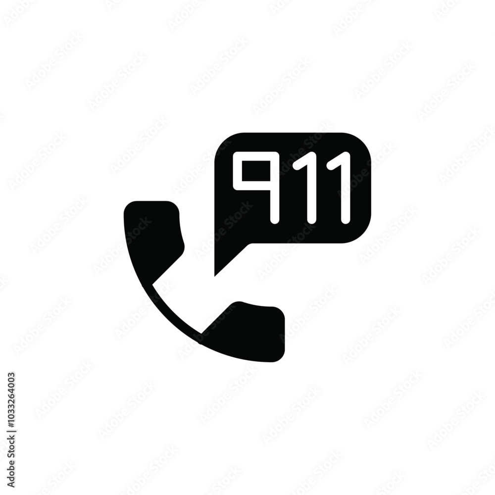 Poster call 911 phone number icon web design in vector
