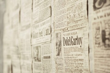 A retro newspaper clipping featuring timeworn headlines and stories that spark nostalgia and highlight historical importance.