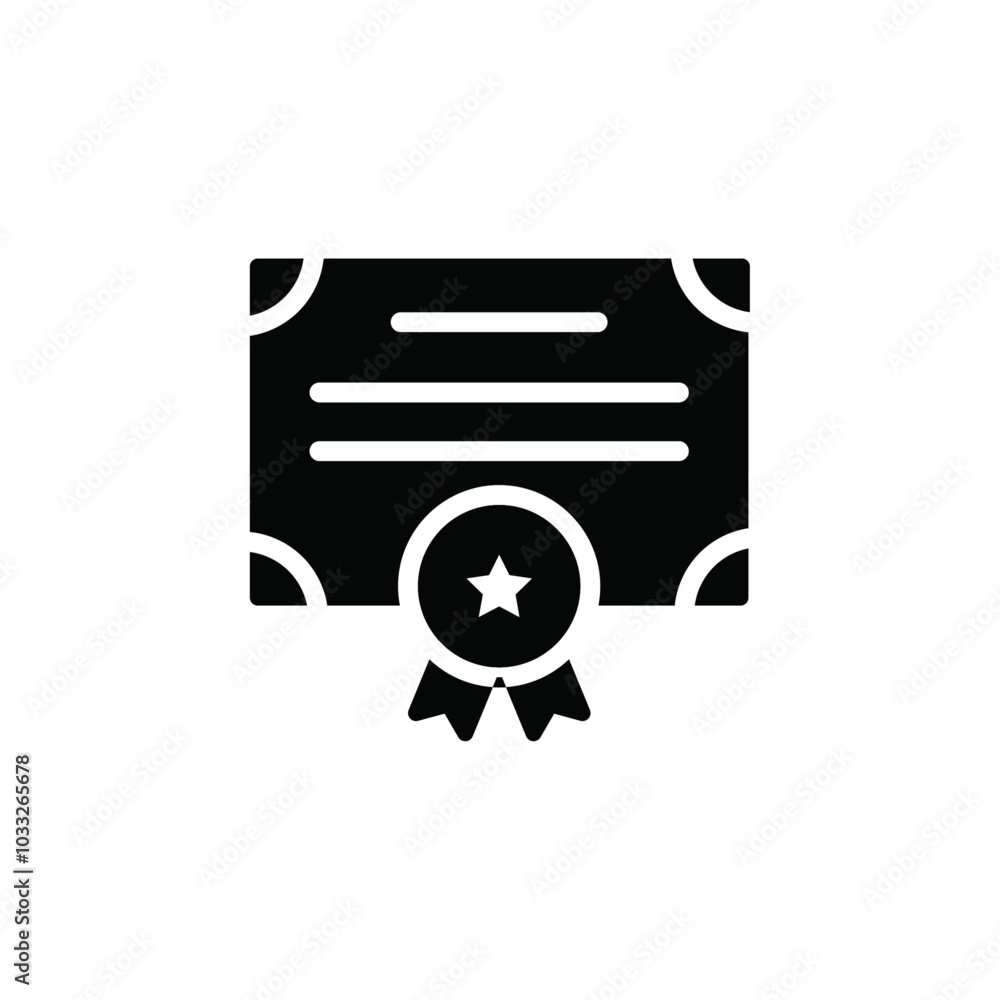 Poster Certification diploma icon web design in vector