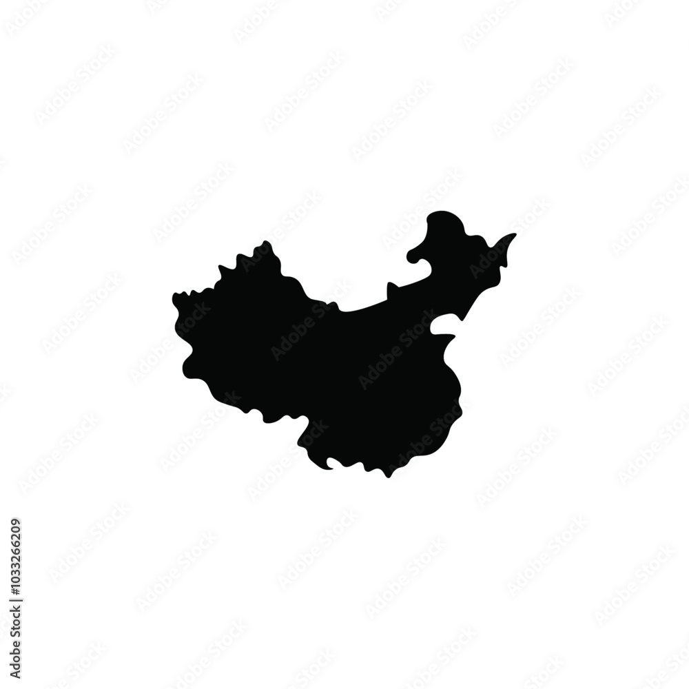 Poster china map icon web design in vector