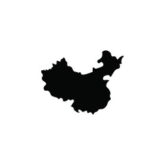 china map icon web design in vector