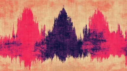 Abstract Art with Pink and Purple Woven Texture