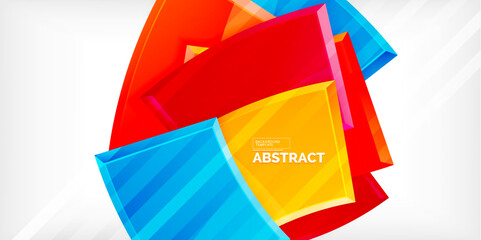 Vector abstract color geometric shapes. Illustration For Wallpaper, Banner, Background, Card, Book Illustration, landing page