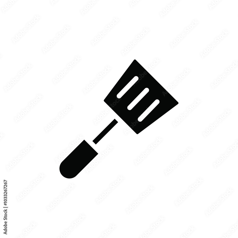 Poster cooking spatula icon web design in vector