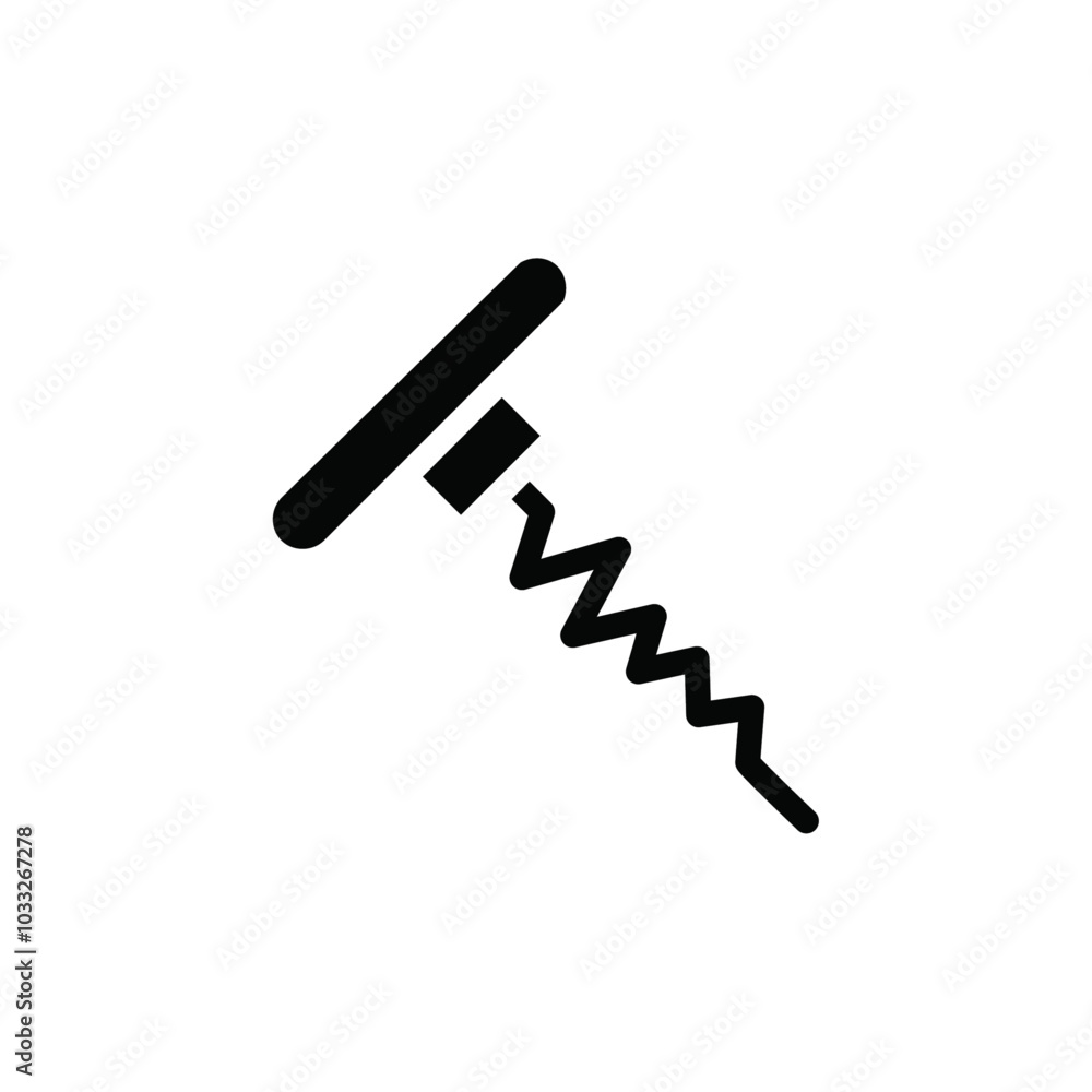 Poster Corkscrew opener icon web design in vector