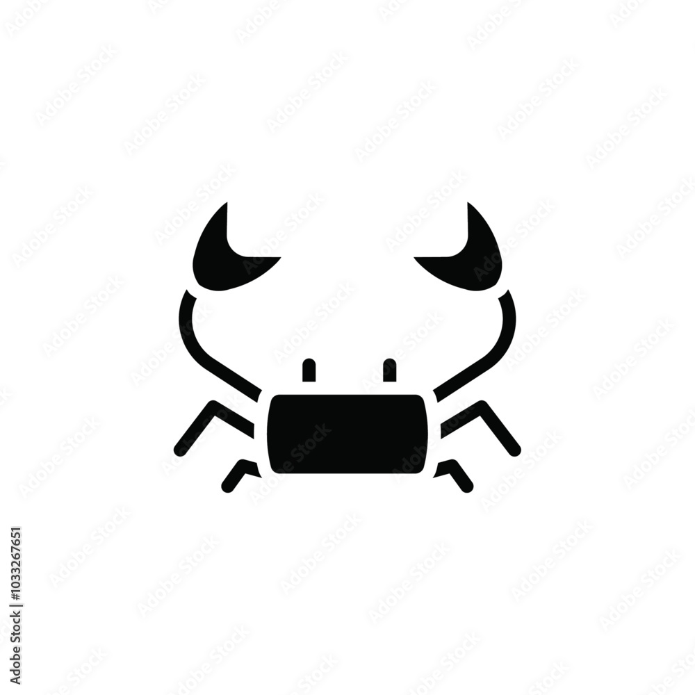Poster crabs icon web design in vector
