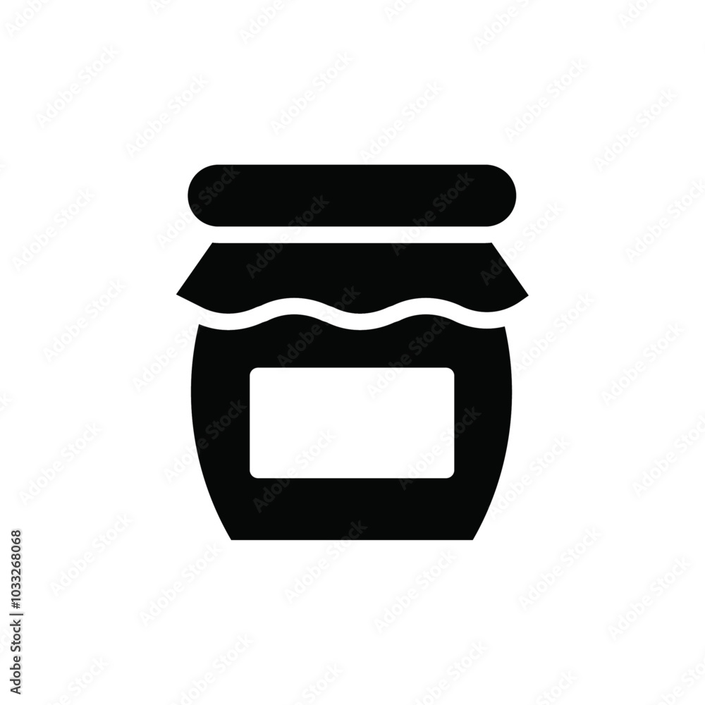 Poster Cream jar icon web design in vector