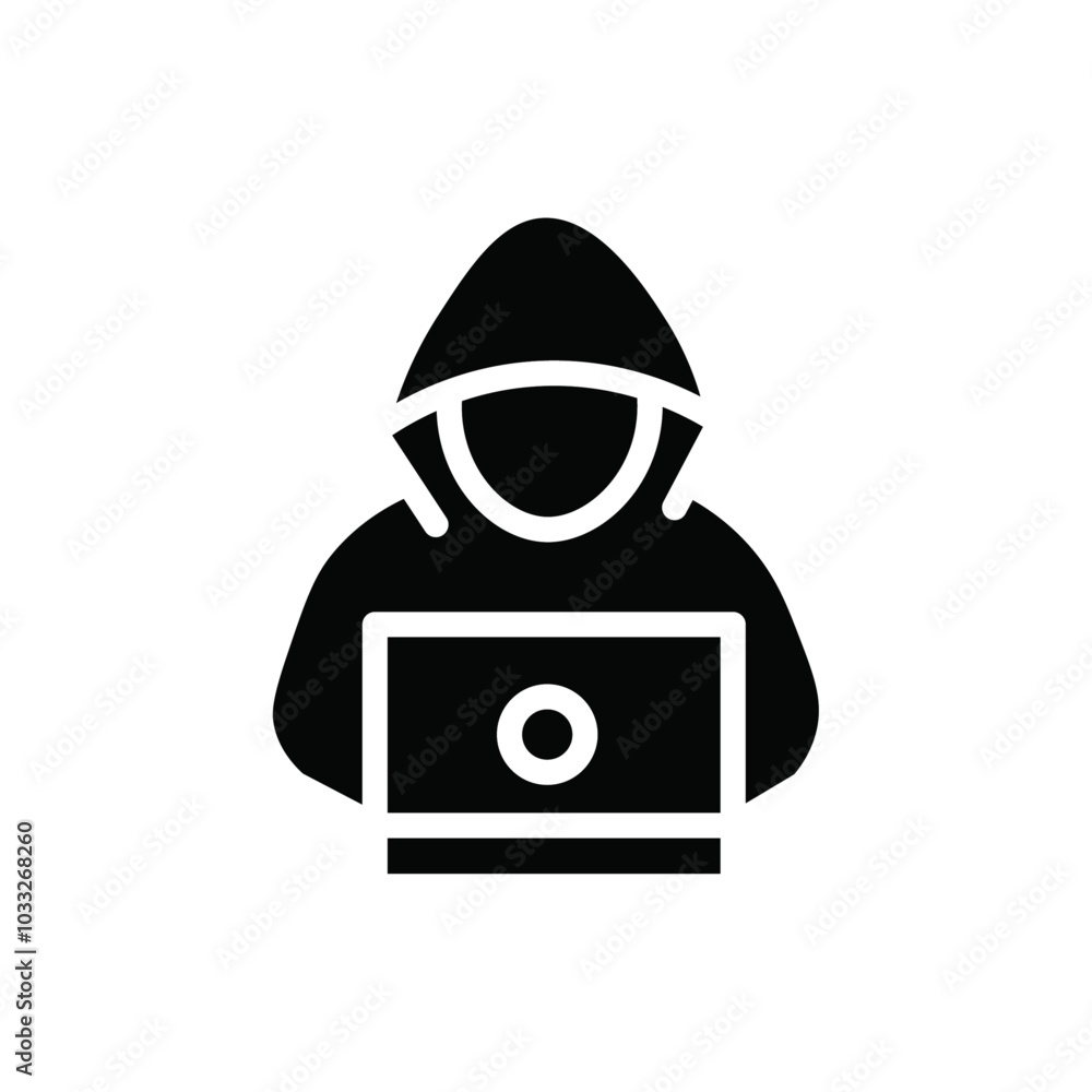 Poster cyber crime icon web design in vector