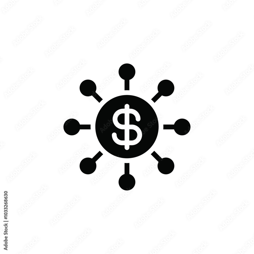Poster diversified investment icon web design in vector