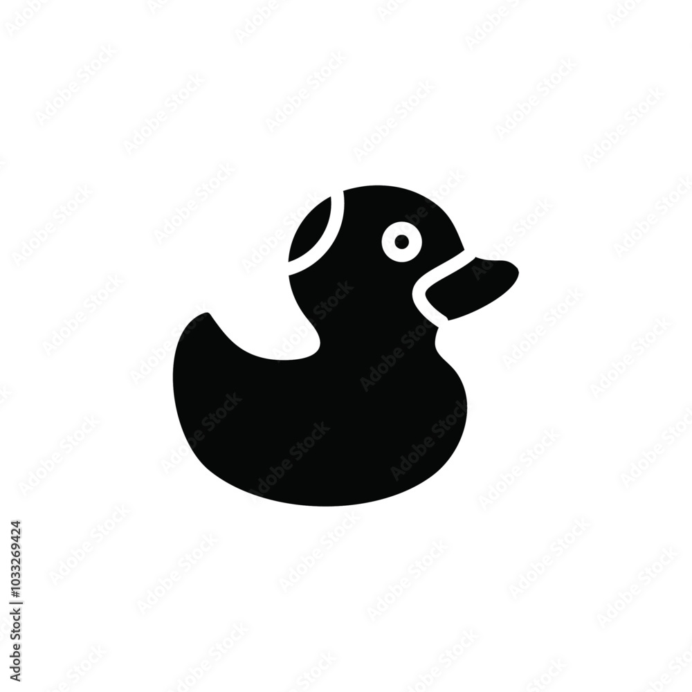 Poster Duck icon web design in vector