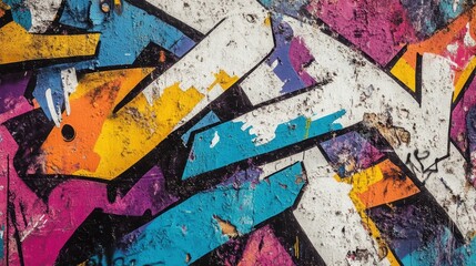 Fototapeta premium Colorful abstract graffiti on wall.