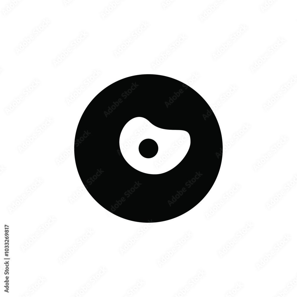 Poster egg on plate icon web design in vector