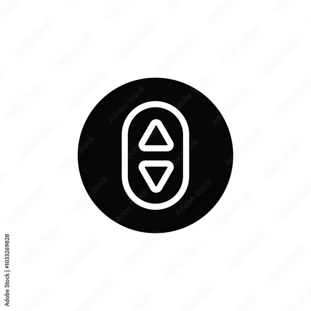 Poster elevator, lift button icon web design in vector