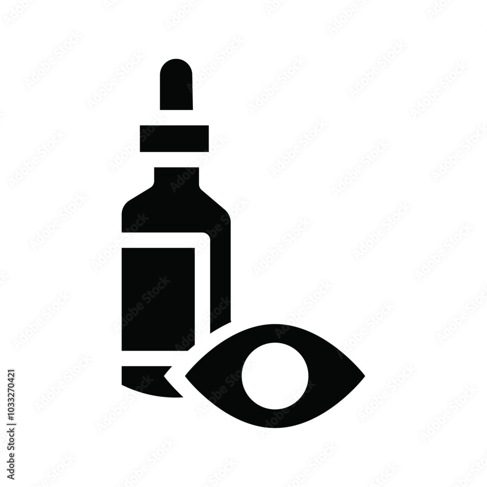 Poster eye drop icon web design in vector