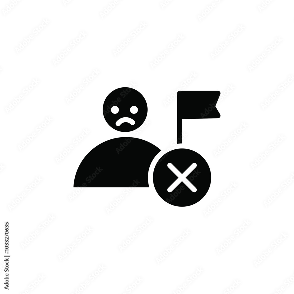 Poster Fail or failure icon web design in vector