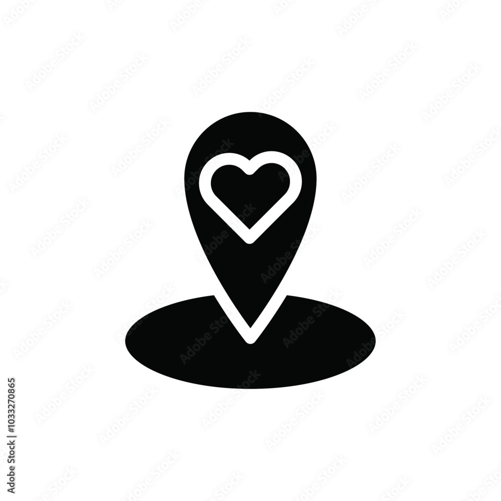 Poster favorite place icon web design in vector